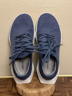 allbirds Womens 9.5 Tree Dasher 2 Casual Sneaker Shoes hazy indigo natural white